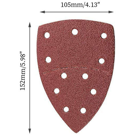 Ulisem Feuilles Abrasives Papier abrasif rouge à 11 trous pour la séparation  des paumes Papier de