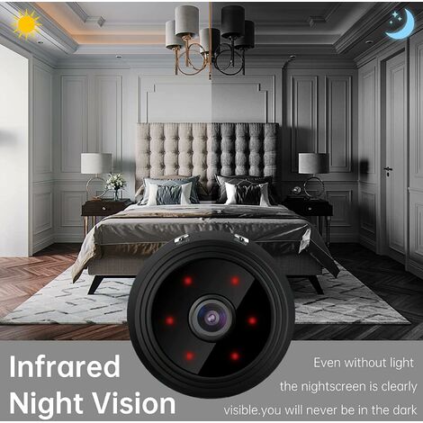 Vidéosurveillance Mini Caméra Espion WiFi HD 1080P Secrètes la Maison  Intérieure Extérieure pour Android IOS（Noir） - Équipements et sécurité pour  la maison - Achat & prix