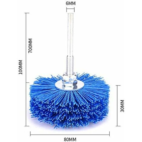 Brosse de polissage pour perceuse et travail du bois, fil de tissu