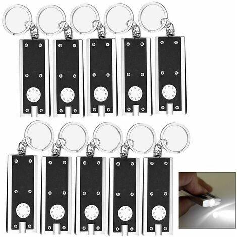 12 Pièces Mini Porte-Clés LED Petite Lampe Torche Lampe de Poche