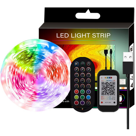 Ruban LED 30M, Bande LED Bluetooth RGB, Led Ruban Lumineuse