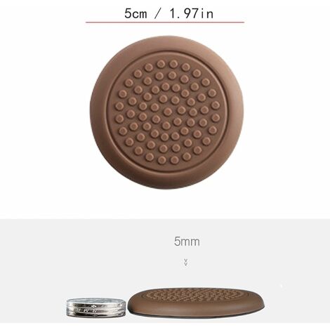 Patin antidérapant – Tampon en caoutchouc Premium – 24 pcs 50 mm –  Protecteur de sol – Patin autocollant antidérapant –