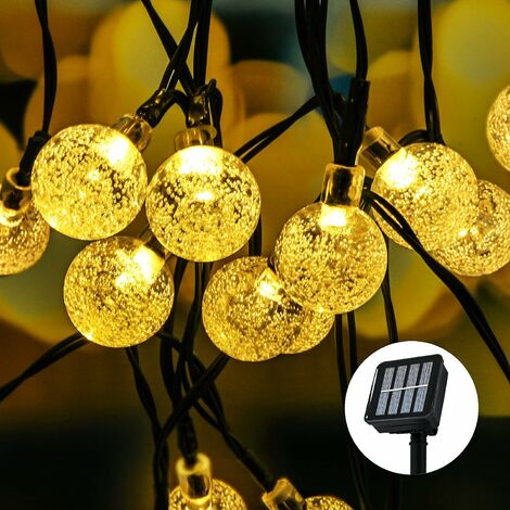 Mini Guirlande Lumineuse À 50 LED, Mini Guirlande Lumineuse À Piles Avec 8  Modes, Lumières De Noël Extérieures Étanches Pour Patio, Fête De Jardin