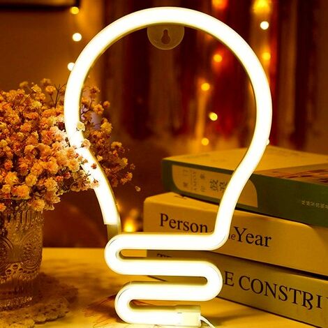 Licorne lumineuse néon LED panneau néon multicolore fonctionne sur  pile/USB, lampe de table néon néon veilleuse décorative pour salon,chambre  à coucher,panneaux LED pour fête de Noël,bar, lumières : :  Luminaires et Éclairage