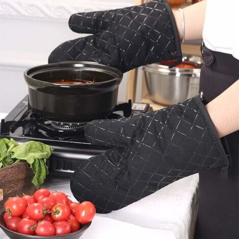 Gants de four - Gant de four en silicone résistant à la chaleur à 500  degrés - Gants de cuisson sans danger pour les aliments pour cuisiner dans  la