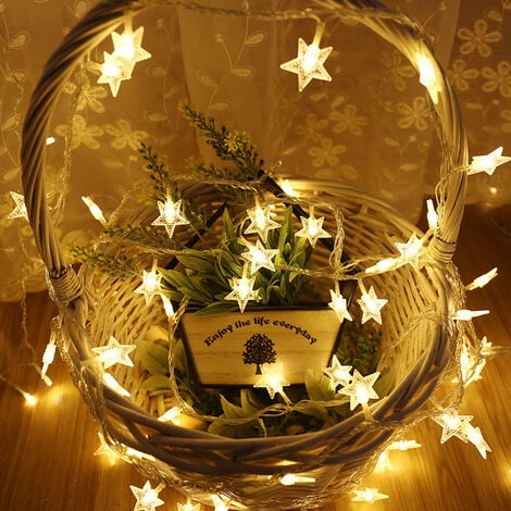 SKYLANTERN Guirlande LED Argent 2M - Guirlande Lumineuse LED 20 LEDs -  Guirlande LEDs pour Deco Chambre, déco de Noël, Ambiance poétique et  Romantique