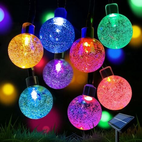 Guirlande lumineuse extérieur 12m 120 LED multicolore 8 jeux de