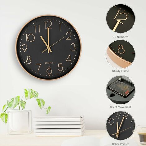 Horloge murale ronde et lumineuse à Led, Quartz, silencieuse, Design  d'intérieur, idéal pour la cuisine ou la salle De bain