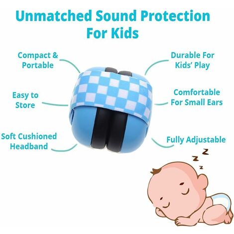 Bébés Protection Auditive Réglable et confortable Casque Anti-bruit pour 0-3  ans Enfants Nourrisson Les