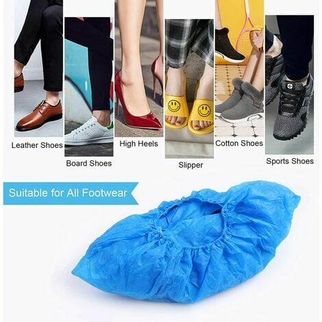 Couvre-chaussure en polyéthylène bleu - sans semelle antidérapante bleue -  Matériel de laboratoire