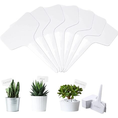 100 pièces Etiquette Jardin Exterieur Marqueurs en Plastique de