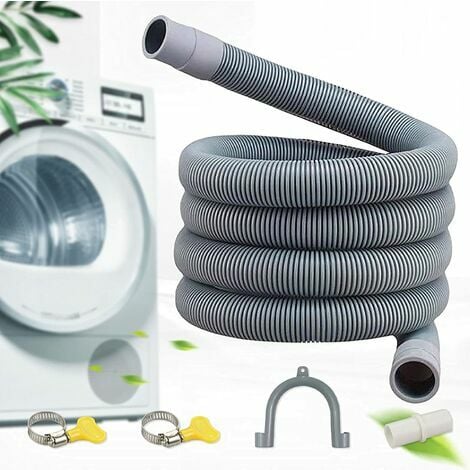 Tuyau de vidange pour machine à laver, Flexible d'évacuation universel,  Matériau PVE, y compris support