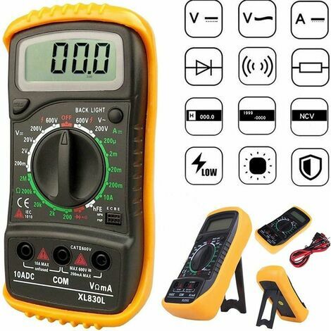 Digital Multimètre XL830L Volt Mètre Ampèremètre Ohmmètre