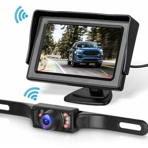 Caméra de recul avec Dashcam Set Sans Fil - Ecran 7 - Vision Nocturne  18LED 15m 