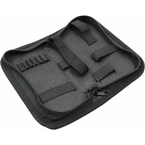 sac à outils 16 pouces avec bande réfléchissante de nuit ,Airaj 40×23×28 CM  Kit professionnel pour électricien