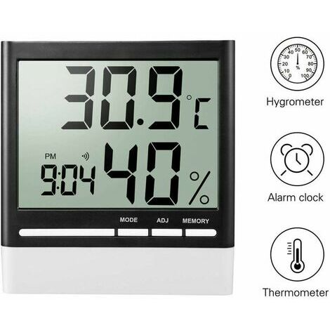 Thermomètre Intérieur à Pile Rond Blanc