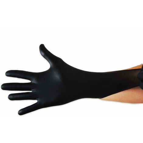 Gants Nitrile Taille M (100 unités), Gants Jetables Nitrile, Gants Nitrile  Noir, Gants Jetables Noir, Gants