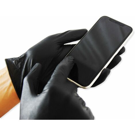 Gants Nitrile Taille M (100 unités), Gants Jetables Nitrile, Gants Nitrile  Noir, Gants Jetables Noir, Gants