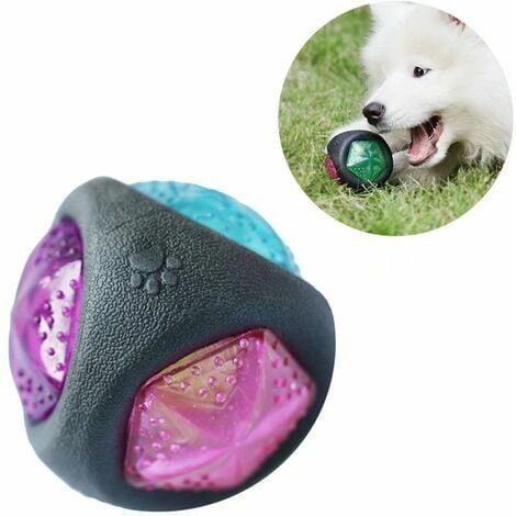 Couleur A Balle lumineuse à LED pour chien, balle élastique et