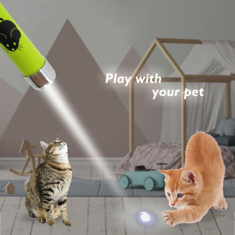 Stylo Laser Pointeur Porte Clé Chat Chien Led Enfants Jouet Lazer Lampe  Torche