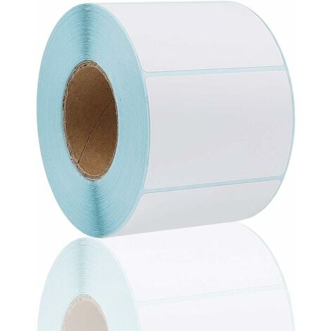 3 rouleaux d'étiquettes autocollantes 8 m - blanches, Papier pour  imprimantes thermiques