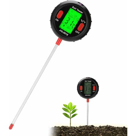 Testeur de Sol numérique 5 en 1 - PH, mètre, lumière du Soleil, température,  Mesure de l'humidité ambiante pour l'entretien de la pelouse(Nior）——VEBTles