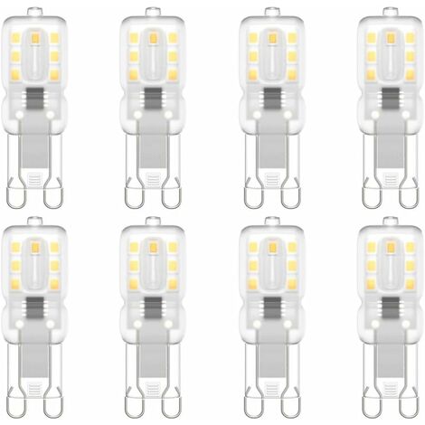 Ampoule G9 LED 2W, 20W 25W G9 Halogènes Equivalente, 300lm Blanc Chaud  3000K Ampoule Led G9 Lampe, CRI 83, 360 Degrés Angle, AC 220-240V, Not  Dimmable, Lot de 5 : : Luminaires et Éclairage