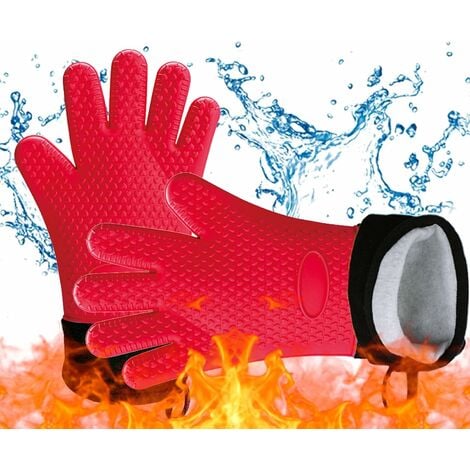 Gants de four Silicone résistant à la chaleur1 Paire de gants de cuisson de  cuisine