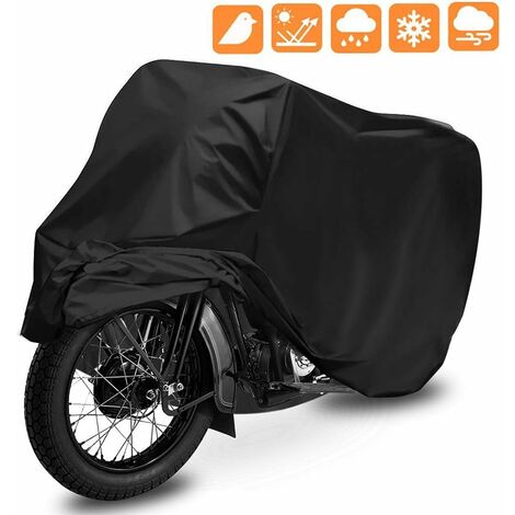 Housse Moto, Housse de Protection pour Moto Couverture Imperméable  Polyester 190T Bâche Moto Anti Vent Poussière