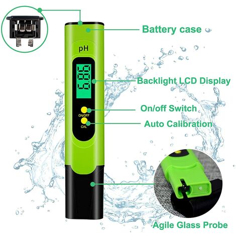PH-mètre pour l'eau, stylo testeur de pH numérique, testeur de