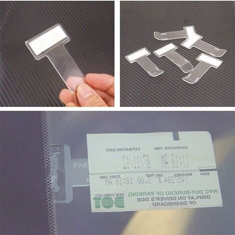 Plastique Ticket de Parking Clip, 6 Pcs Support de Ticket de Boiture Clip  Plastique Car Ticket