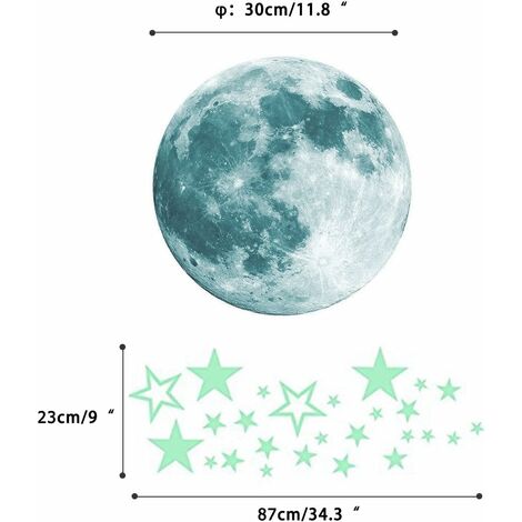 Autocollants d'étoiles en mousse qui brillent dans le noir