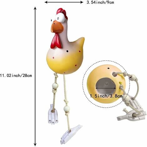 Poule Decorative Jardin, Sculptures et Statues de Jardin Decoration  Exterieur Jardin, Poulet en Résine Drôle Décoration de Jardin