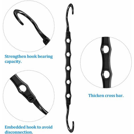 Cintres Magiques,8 Gain de Place Crochet,Cintre Multifonctionnel Vertical &  Horizontal,Organiseur Penderie t Pivotant