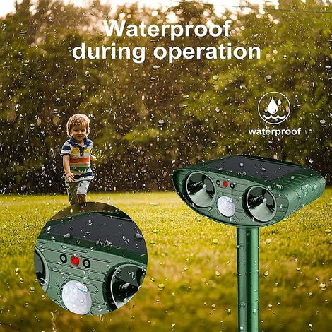 Repulsif Chat Exterieur, Répulsif Chat Ultrason, Repulsif Chat Solaire,  Waterproof Device for Farm, Garden, Yard, Dogs