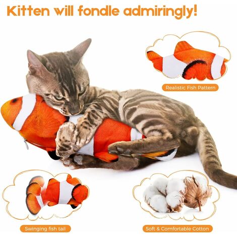 Jouet en forme de poisson souple pour chat et chien - Jouet