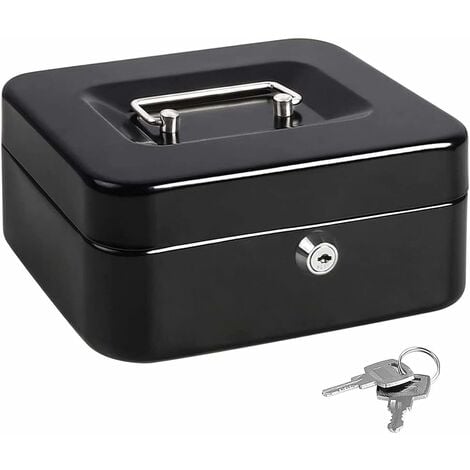 Boîte Sécurité Verrouillable en Acier, Coffre de Sécurité Mini Portable,  Mini Coffre-Fort de Sécurité Portable