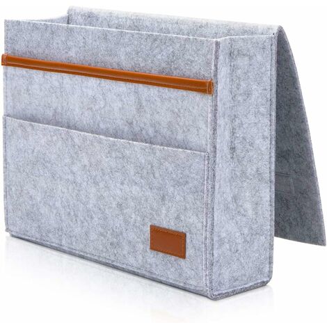 Sac feutre rectangle gris clair