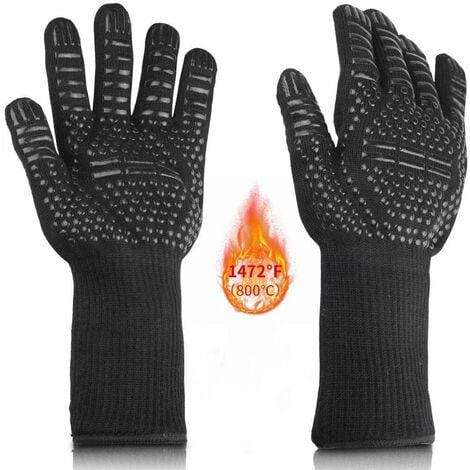 Gant de gril résistant à la chaleur à 800 degrés, gants de cuisine