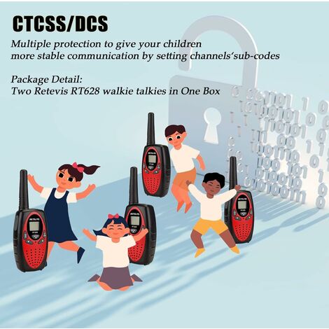 Talkie-walkie Pour Enfants, Porte 1-3 Km 8 Canaux Avec Lampe De Poche,  Jouets D'extrieur, Cadeaux Pour Filles Et Garons