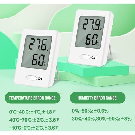 Thermomètre / Hygromètre intérieur magnétique vert