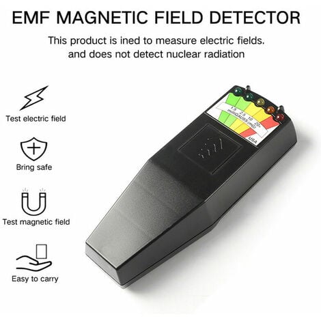 Détecteur de compteur de testeur de rayonnement de champ magnétique (noir)