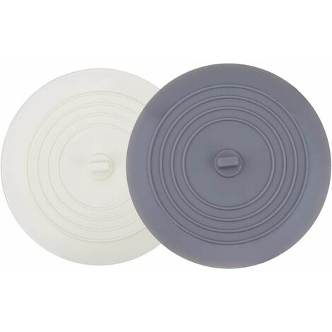 Lot de 2 Bouchon de Vidange en Silicone Baignoire Bouchon 15cm