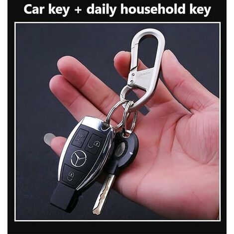 Eastor Porte-clés en alliage de zinc, solide en forme de mousqueton, porte-clés  porte-clés