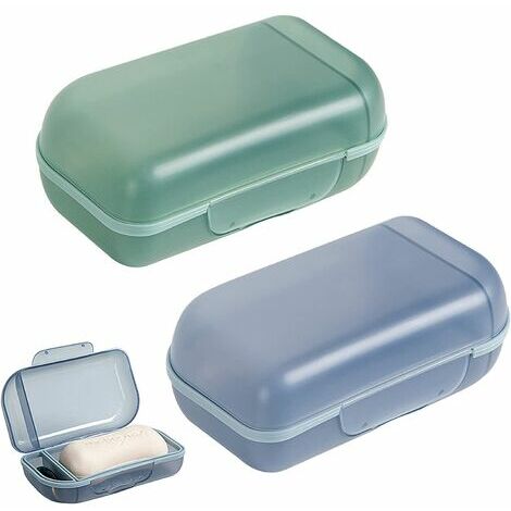 Lot De 2 Porte-savons De Voyage En Aluminium, étanches, Avec égouttoir