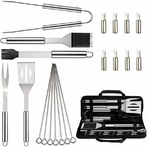 Barbecue Utensils Barbecue Kit,Ensembles d'ustensiles pour Barbecue,25pcs Accessoires  Barbecue Acier Inoxydable STANEW pour Camping Barbecue Cadeau Homme :  : Jardin