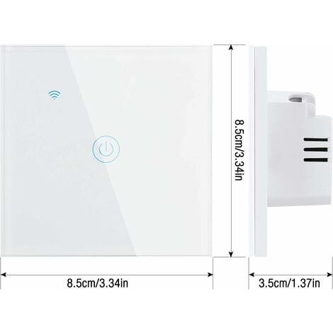 Interrupteur Connecté WiFi, Interrupteur Mural Intelligent, Interrupteur  Mural WiFi de Lumière Sans Neutre Commande Vocale compatible