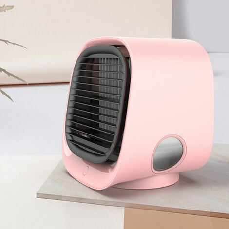Humidificateur d'air de refroidisseur d'air USB 3 vitesses portatif (rose)  Coxolo