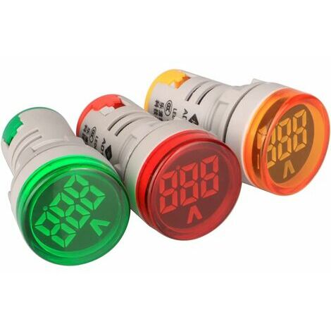 Voltmètre à affichage numérique AC monophasé, testeur de surveillance,  voltmètre, ampèremètre, rouge, 60-500V, 220V, 100A
