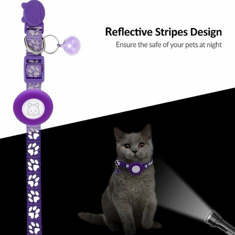 Airtag Collier pour chat, avec Apple Air Tag intégré, GPS souple, avec  support Airtag et cloche, traceur léger pour chat, fille/garçon (rose) :  : Animalerie